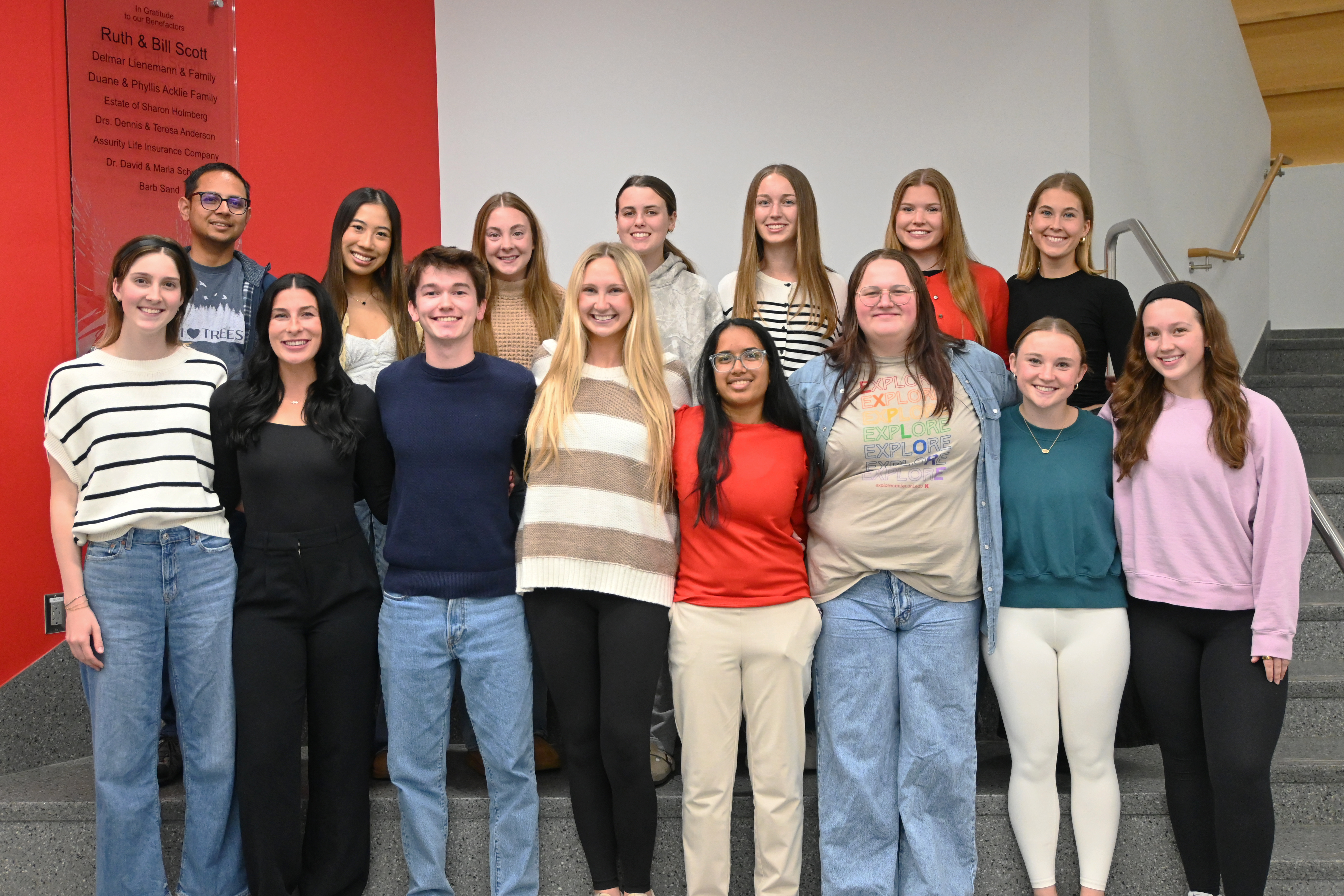 student of the university health center student advisory board pose for a group picture