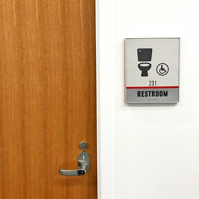 All gender bathroom sign